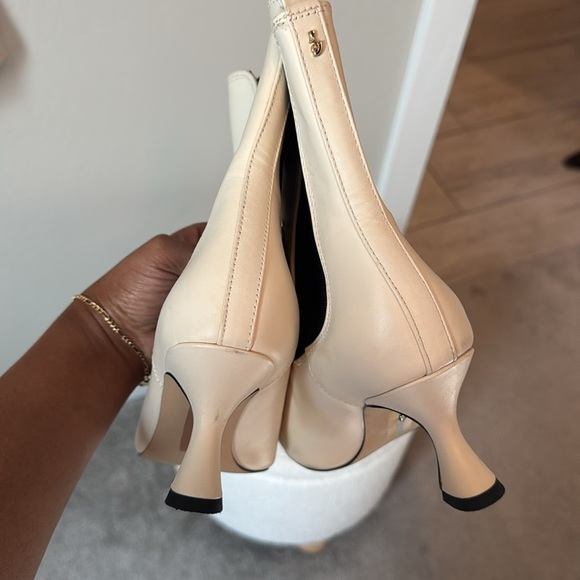 Sam Edelman Lani Ankle Bootie Modern Ivory Leather Size 8 - Picture 5 of 8